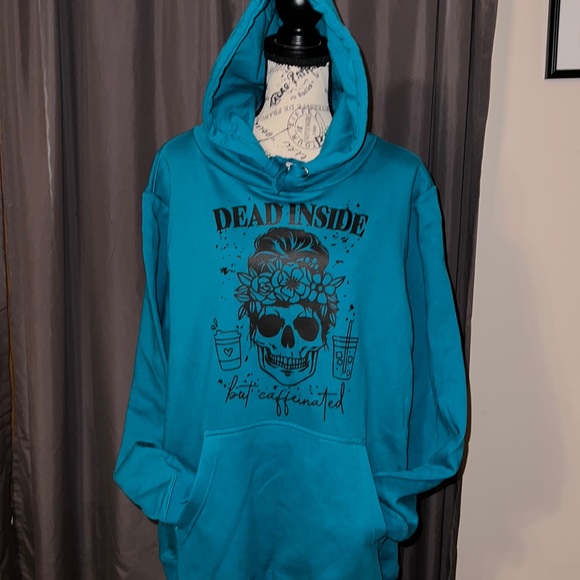 Tops - Dead Inside But Caffeinated Hoodie